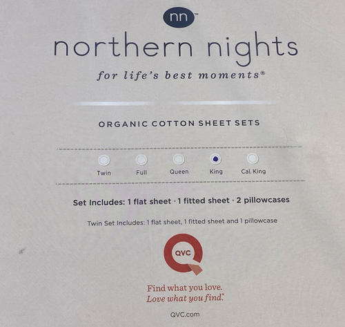 TOTALMENTE NUEVO Juego de Sábanas King de Algodón Orgánico Northern Nights Color Beige - Imagen 2 de 6