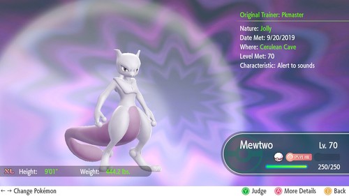 ⭐Shiny/Non-shiny Mewtwo 6IV XL⭐Pokémon Let's Go Pikachu/Eevee HOME (💯Legal) - Picture 5 of 25