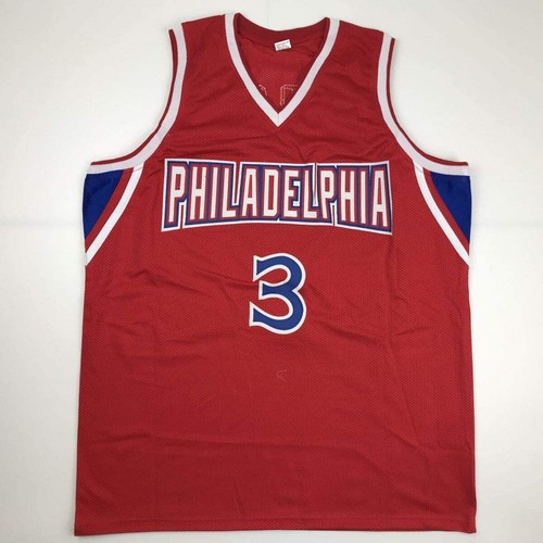 Autographed/Signed Allen Iverson Philadelphia Red Basketball Jersey JSA COA Auto - Picture 4 of 4