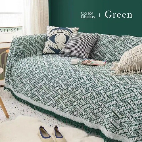 Sofabezug Decke Einfarbig Rutschfest Sofa Handtuch für Möbel Deko Sofabezug - Bild 11 von 19