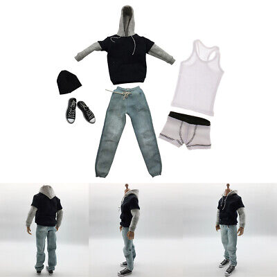 1/6 Scale Mens Vest T-shirt Pants Jeans Outfit Set for 12'' Enterbay Figure Toys