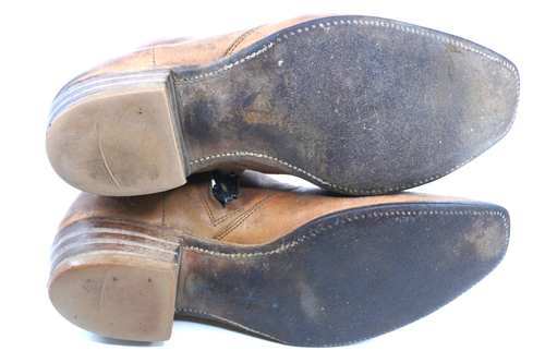Botas Campus Hannover De Colección Para Hombres Talla 9.5 EEE Anchas Hechas a Mano Cuero Tostado EE. UU. - Imagen 5 de 7