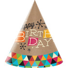 Party Hat MultiColor Birthday Hats Happy Birthday Kraft Triangle Party Supply