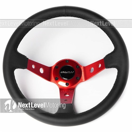 Circuit Performance CP330 Deep Dish Steering Wheel Red, Black Leather fits NRG - Bild 2 von 8