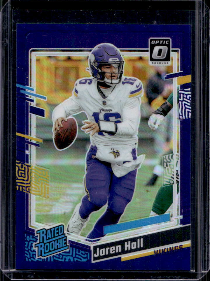 2023 Donruss Optic Jaren Hall Purple RC #23/50 #270 Vikings
