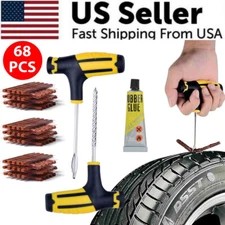 Tire Repair Kit 68pc DIY Car Truck Motorcycle Home Plug Patch Flat Tire Repair
