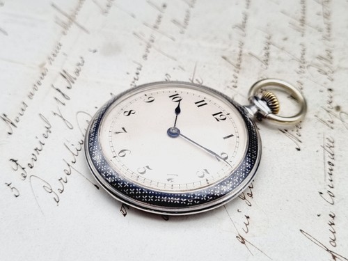 rode silver niello slim pocket watch spares repair - Picture 4 of 18
