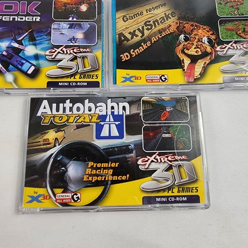 Extreme 3D PC Games GTOK The Defender, Axy Snake, Autobahn Total, Mini CD ROMS - Picture 4 of 10