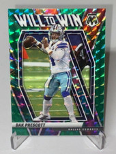 2021 Panini Mosaic Dak Prescott Will to Win Green Mosaic Prizm #WW-6 Cowboys