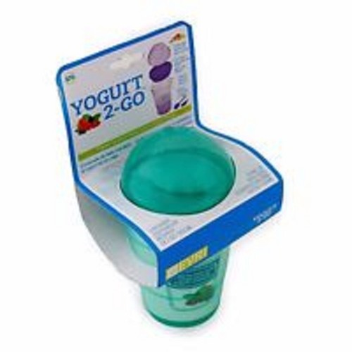 Evri Yogurt 2 Go Take A Long Cup Ice Pack Cuchara Contenedor 18.7 OZ Verde o Azul - Imagen 6 de 7