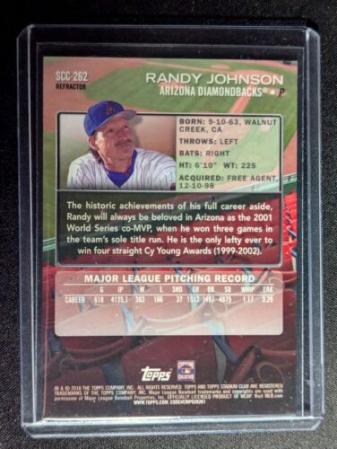 Stadium Club #SCC-262 2018 Randy Johnson cromo dorado acuñado SSP HOF Mariners - Imagen 2 de 2