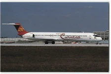 Postcard Airline DUTCH CARIBBEAN AIRLINES McDonnell MD-82 PJ-SEF CC10.