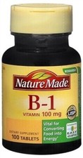 Nature Made Vitamin B1 100mg Vital for Converting Food into Cellular Energy 