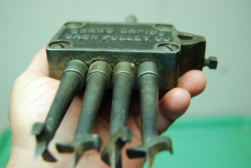 Antique Grand Rapids Mich Sash Pulley Co 4 Drill Bit Mortise Boring Tool - Picture 4 of 12