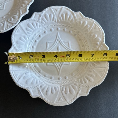 Maison Versailles Blanc Amelie Salad/Appetizer Plates, Set Of 2 - Picture 7 of 7