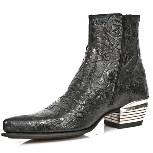 NEW ROCK ANKLE BOOTS ENKELLAARZEN M.NW131-S1 GOTHIC ROCK WESTERN EUR 44 NEW - Foto 4 di 7