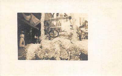 G90/ Petoskey Michigan RPPC Postcard 1914 Elks Fraternity Auto Parade Float