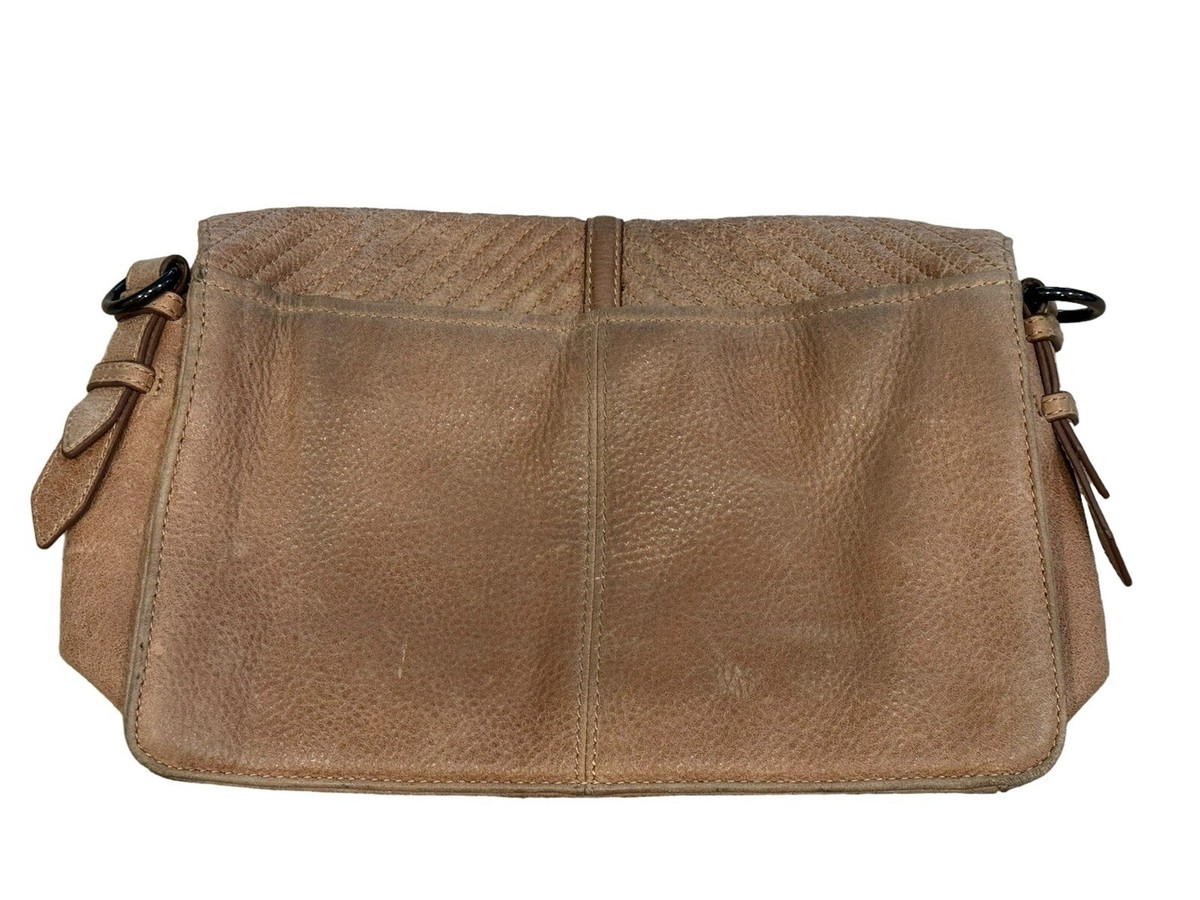Aimee Kestenberg Purse Clutch Shoulder Bag Brown Leather a13