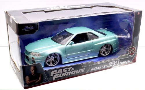 Jada 1:24 Scale Fast & Furious 2002 Nissan Skyline GT-R R34 - Damage - For Parts - Picture 3 of 9