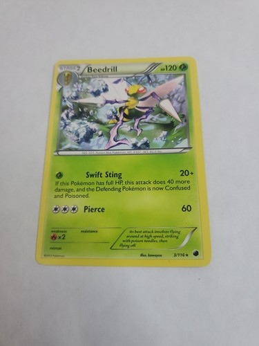 Juego de cartas coleccionables Pokémon Beedrill Plasma Freeze 3/116 regular  - Imagen 2 de 4
