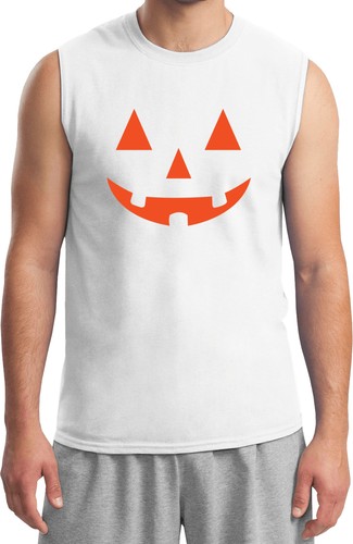 Mens Halloween Orange Jack O Lantern Shooter T-Shirt - Bild 3 von 6
