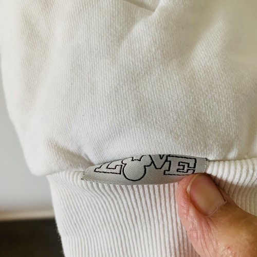 Mickey Mouse White Hoodie Size L Drawstring Graphic Pockets - Picture 6 of 10