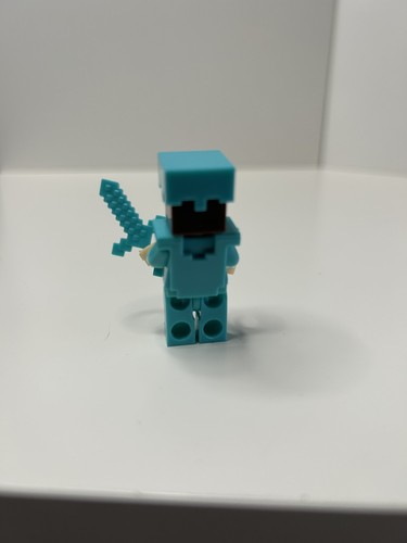 LEGO Steve Medium Azure Diamanthelm Rüstung Minifigur Minecraft 21117 21124 - Bild 2 von 4