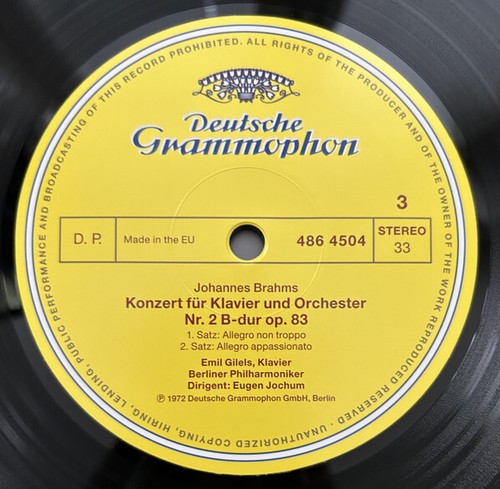 DGG 4866409 BRAHMS THE PIANO CONCERTOS JOCHUM GILELS THE ORIGINAL SOURCE - Picture 8 of 14