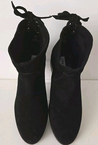 STEVE MADDEN Womens Ankle Boots Heels Slip On CHAZ Black UK 5 EU 38 EX-DISPLAY - Picture 10 of 14