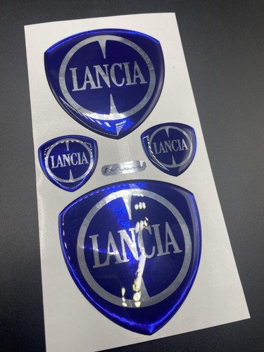WAPPEN FRIESE LANCIA MUSA Post 2008 AUFKLEBER 3D TUNING BLAU/CHROM