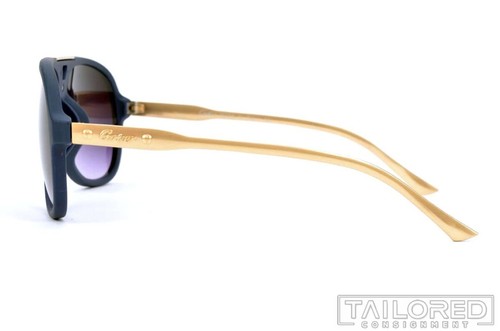 CARTIER 8035 Blue Gold 62-16-136 Mens Luxury Sunglasses w/ Bag - Picture 3 of 8