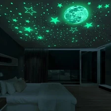 Luminous Stars Dots Wall Sticker (211) Kids Room Bedroom Home Decoration Glow 