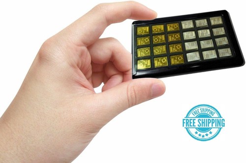 Elementkarte mit 1g Silber passend für Valcambi Combibars Bullion Bruchbarren Etui
