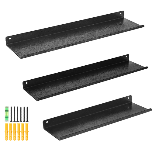 2x Wooden Floating Shelves Wall Mounted Display Storage Decor Rustic Home Office - Picture 141 of 164