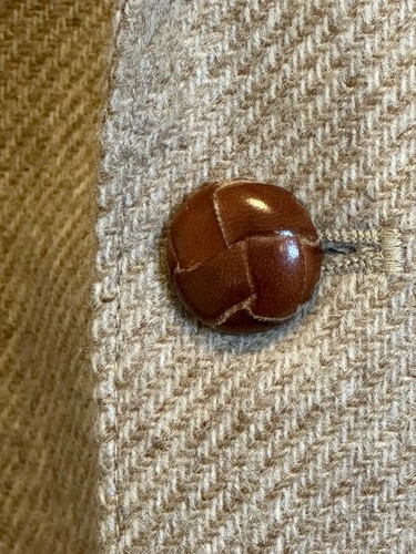 VINTAGE Farah Jacket 42L Brown 100% Wool Donegal Tweed Elbow Patches Blazer - Picture 6 of 11