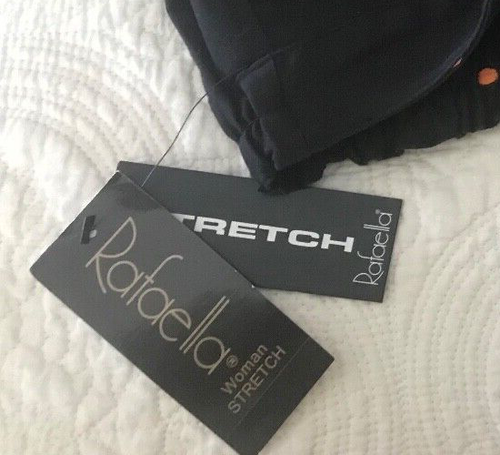 Damen Rafaella schwarz gepunktet bestickt Stretch Hose-Größe 18W *NEU mit Etikett* - Bild 3 von 5