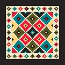 Carolina Creative Bandanna (Southwestern Argyle) Novelty 22" x 22" Hav-A-Hank