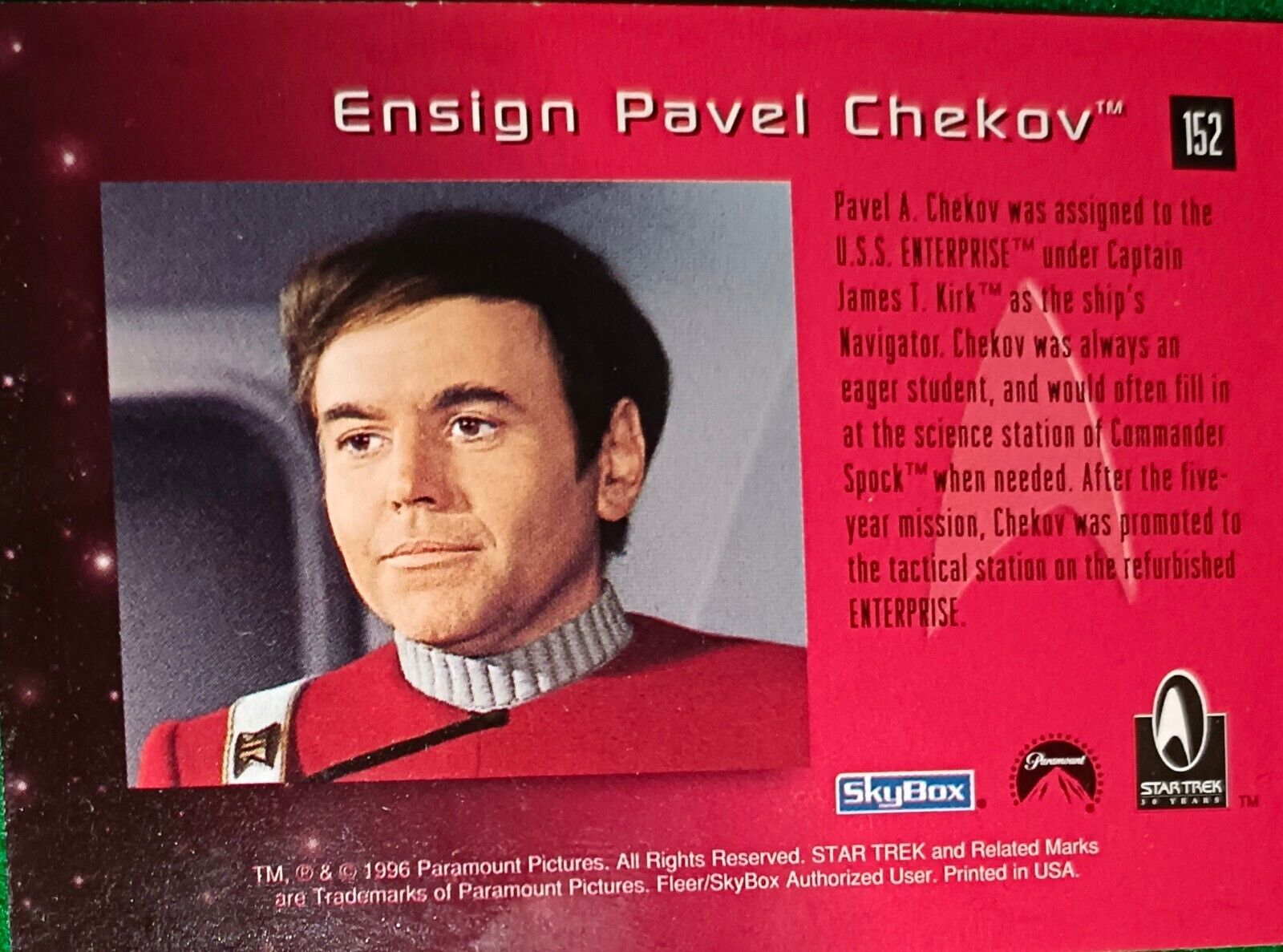 Autograph / Autogramm Star Trek Walter Koenig Pavel Chekov Trading Card Skybox
