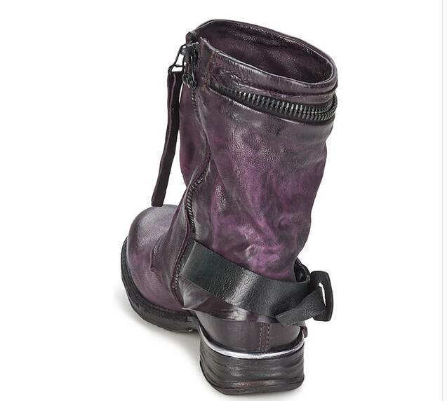 Mujeres Hebilla De Cuero Retro Mitad de Pantorrilla Zapatos bota bota bota de vaquero occidental Vintage Tamaño Romano 9fe6a6 Mujeres Hebilla De Cuero Retro Mitad de Pantorrilla Zapatos bota bota bota de vaquero occidental Vintage Tamaño Romano 9fe6a6