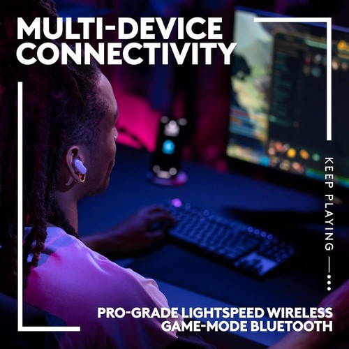 Logitech FITS True Wireless Gaming Earbuds & Slim Folio Bluetooth Keyboard Case - Picture 4 of 6