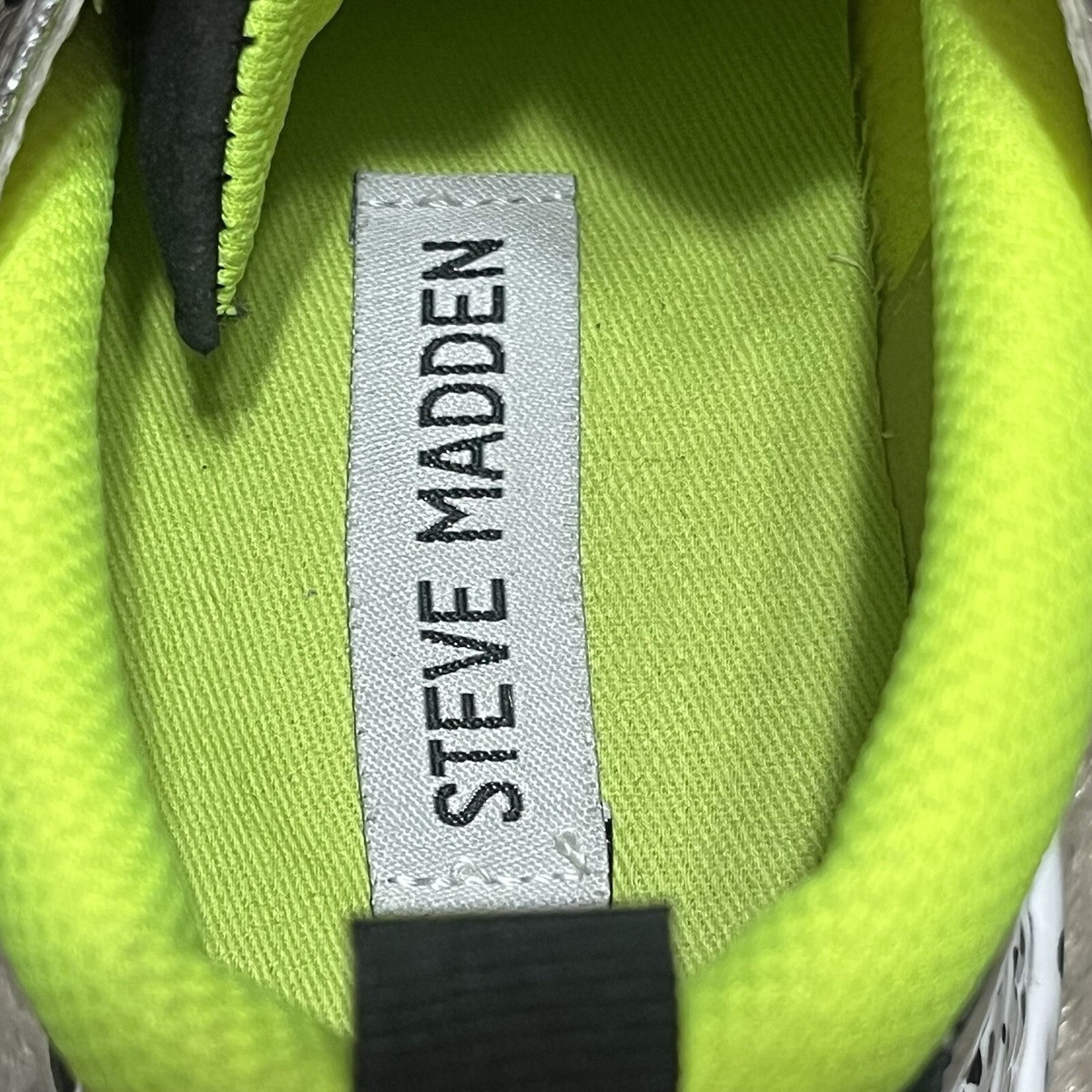 Steve Madden Cliff Neon Green Leopard Platform Sneakers