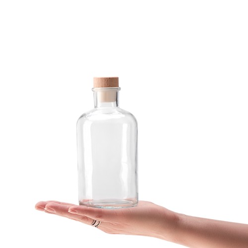 6x Glasflasche 500 ml mit Korken - leere Flasche mit Korkenverschluss - Bild 5 von 7