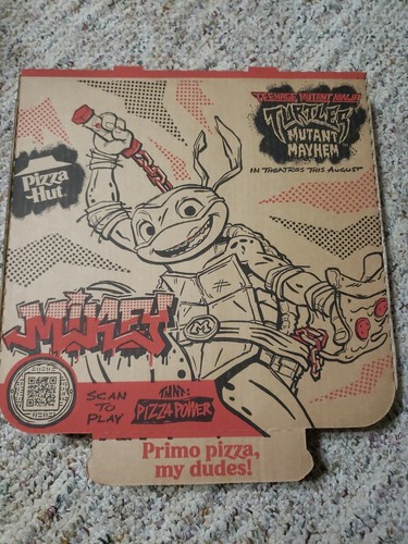 Pizza Hut Teenage Mutant Ninja Turtles Mutant Mayhem Michelangelo Median Size - Picture 2 of 4
