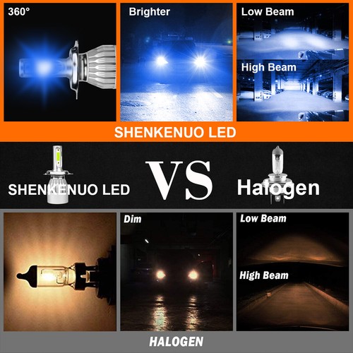 2X 9003 H4 LED Headlight Bulb Ice Blue 11000LM for Toyota Tacoma 2000-2015 8000K - Foto 11 di 16