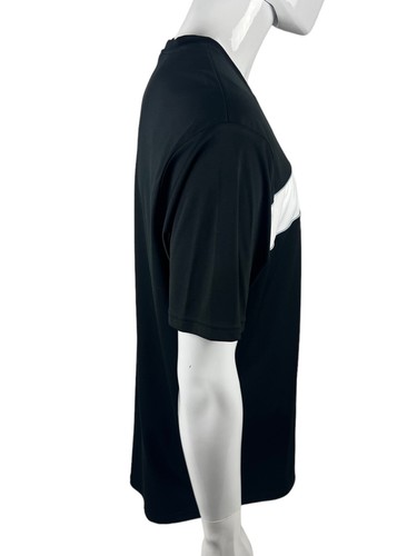 Nike Mens Large Jersey Center Swoosh Top Short Sleeve Black Soccer Performance - Picture 5 of 10