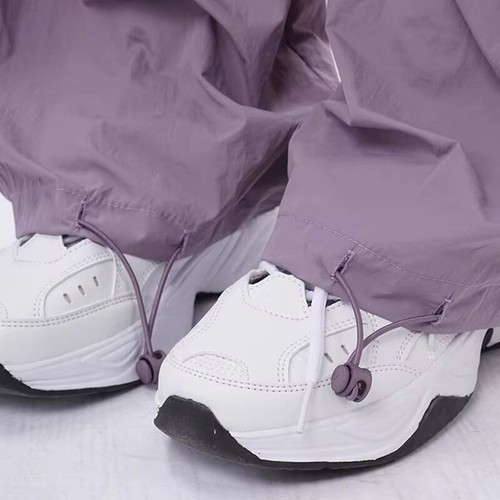 Pantaloni donna larghi gamba larga felpa streetwear moda joggers pantaloni cargo - Foto 11 di 26