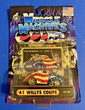 2001 '41 WILLYS COUPE Stars/Stripes 9/11 Commemorative 1:64 Muscle Machines USA