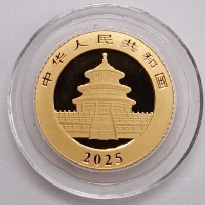 2025 China 1g panda gold coin 10Yuan, China Gold panda