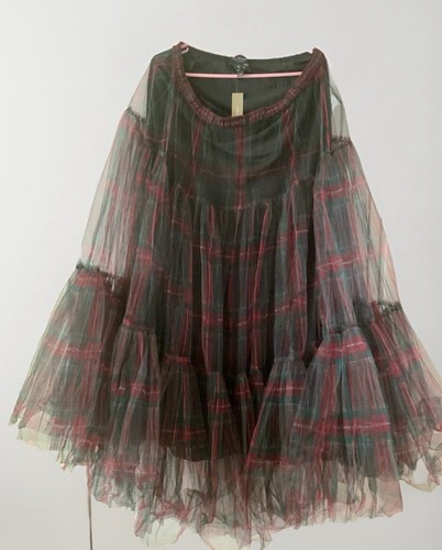 NWT J.CREW COLLECTION TIERED TULLE BALL SKIRT TARTAN PLAID SIZE IN DESCRIPTION - Picture 2 of 9