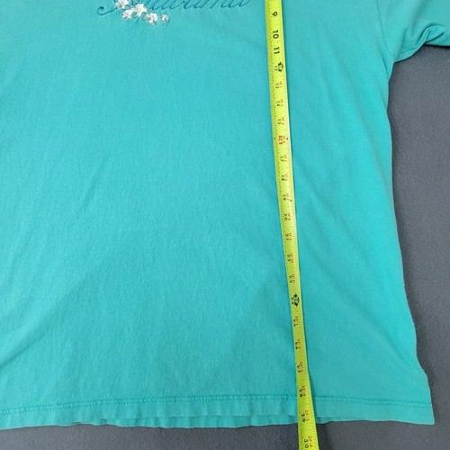 Camiseta Alabama vintage años 90 para mujer XL verde azulado bordada puntada única manga corta - Imagen 9 de 9